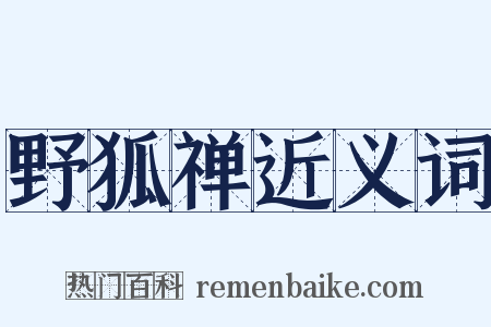 野狐禅近义词是什么意思的图片
